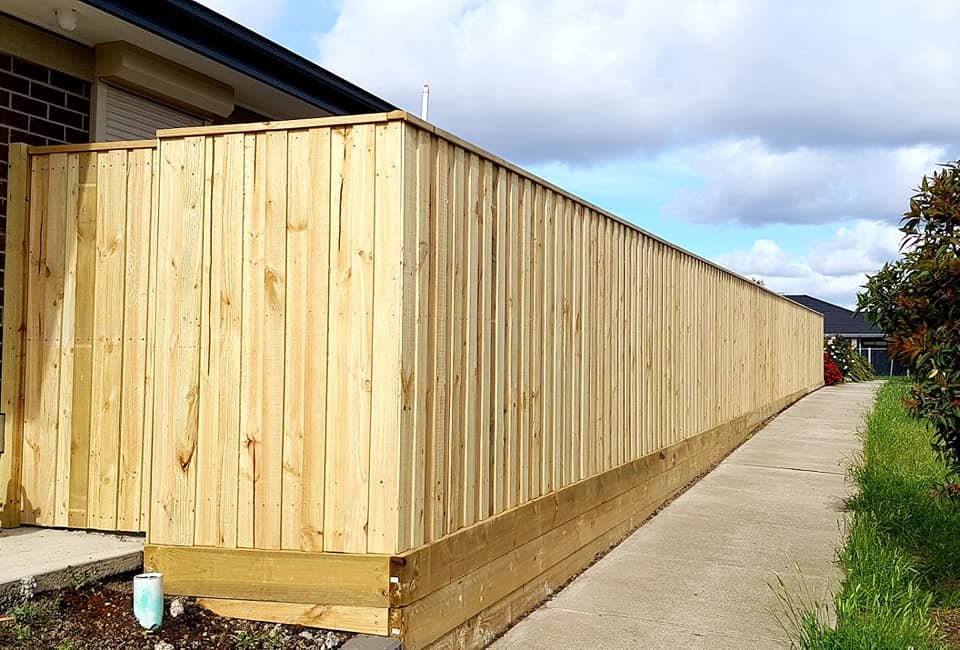 New Hardwood Fence Installation