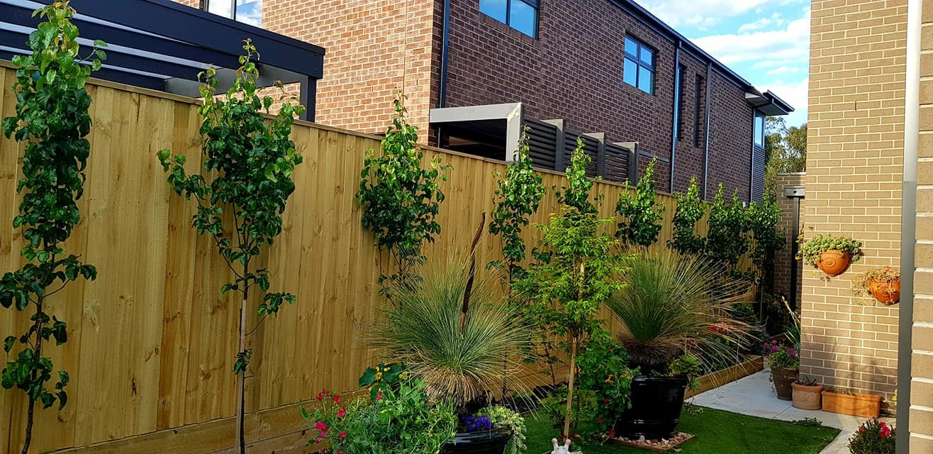 Garden timber retaining walls